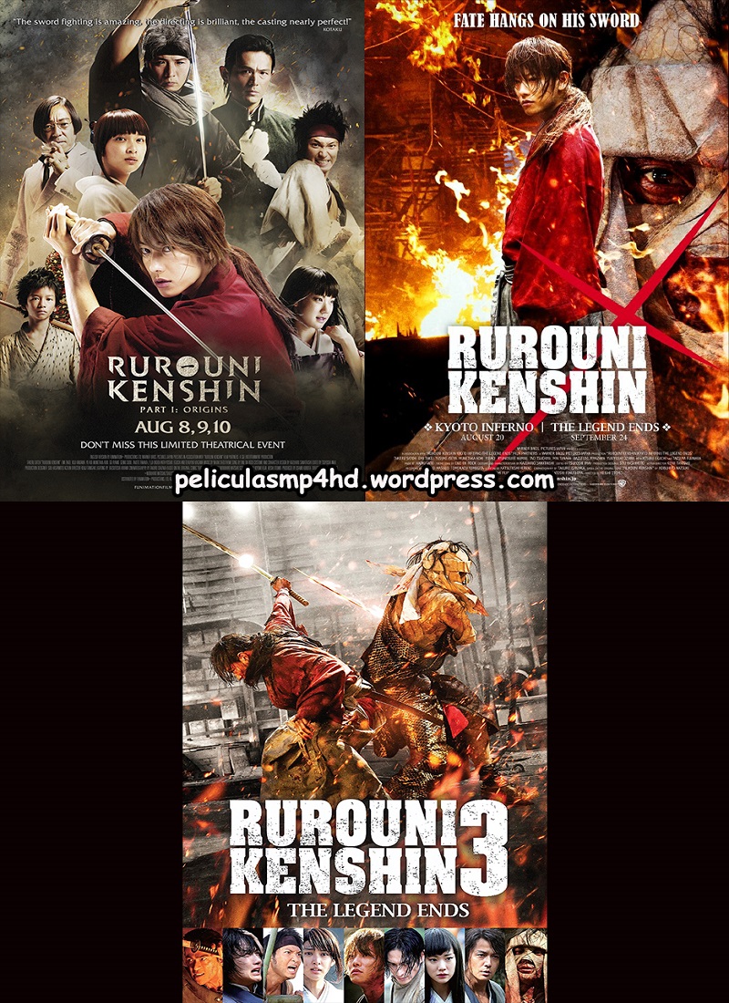 Descargar Trilogía Rurouni Kenshin MP4 HD720p Latino